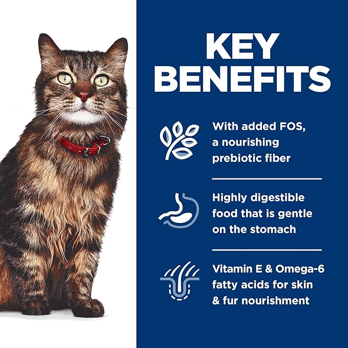 Hill's Science Diet Sensitive Stomach & Skin, Adult 1-6, Stomach & Skin Sensitivity Support, Wet Cat Food, Variety Pack: Chicken & Beef; Salmon & Tuna Stew, 2.8 oz Pouch Variety Pack, Case of 12