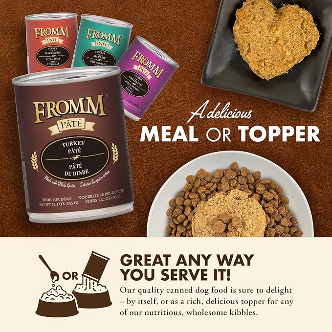 Fromm Turkey Pate Dog Food - Premium Wet Dog Food - Turkey Recipe - Case of 12 Cans