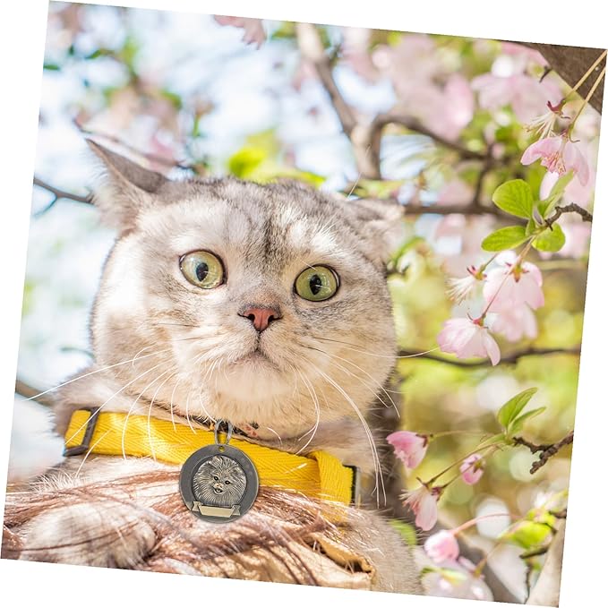 Abaodam 3pcs Vintage Zinc Alloy Pet Id Tags for Dogs Pomeranian Hanging Pendant Collar Accessories Retro Style Dog Supply