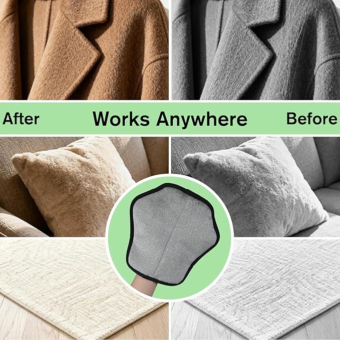 Reusable Pet Hair Removal Glove Daisy Blooming Floral Magic Brush for Cat & Dog Hair Remover for Car, Sofa, Bedding, Clothes - 9x9 Mitt Washable