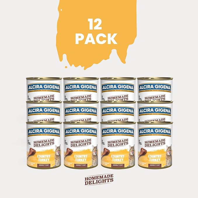 Wet Cat Food, Country Turkey Recipe in Gravy - Complete & Balanced Adult Cat Meal, Rich Flavor and Smooth Texture - 11.99 oz Cans (Pack of 12)