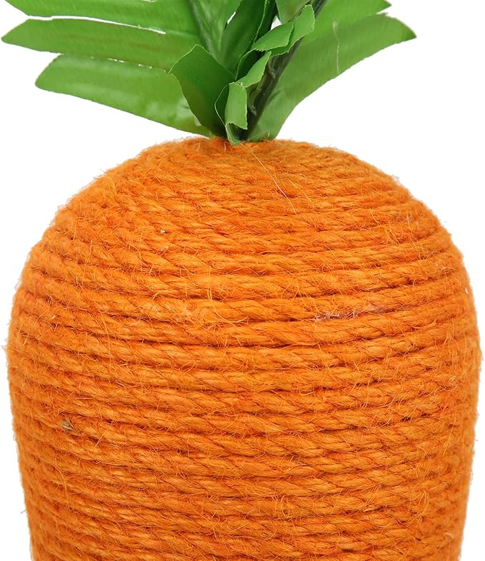 Restokki Cat Scratching Post Carrot Sisal Vertical Carrot Cat Climbing Frame for Indoor Cats Kitty Training Climbing