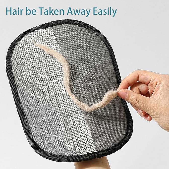 3Pcs Pet Hair Remover Glove，2025 Newly Upgraded Five-Finger Electrostatic Pet Hair Gloves, Reusable Hair Remover for Clothing, Furniture, Couch, Carpet (2Pcs for big hands and 1Pcs for normal hand)
