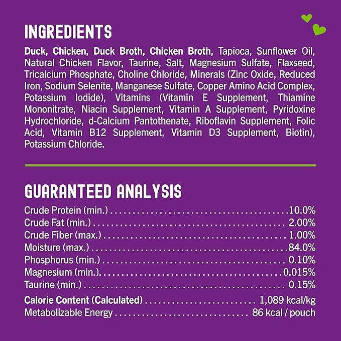 Stella & Chewy's Carnivore Cravings Wet Cat Food - Premium Pouches - Grain Free, High Protein Duck & Chicken - Perfect For Picky Eaters - Complete Meal or Topper (2.8 oz, 24 Pack)