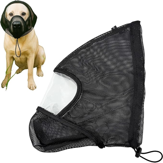 Soft Dog Muzzle,Mesh Adjustable Pet Supplies | Barkless Training Dogs Mouth Muzzle | for Small Medium Large Puppy Home Travel Walking Outdoor Camping Vet Visit