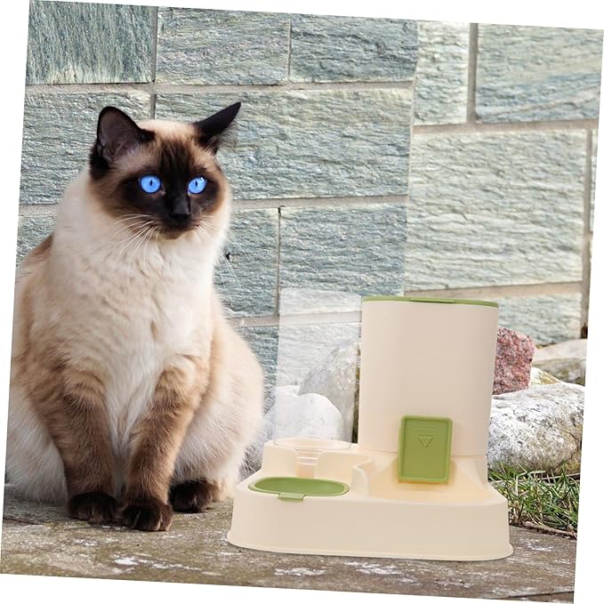 Pet Feeder Station Auto Water Dispenser Dual Food Water Bowl Easy Clean for Dogs Cats