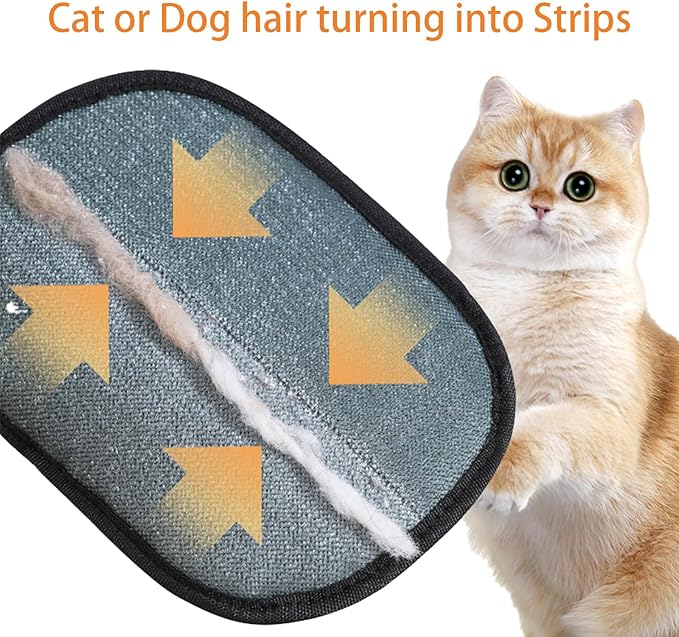 3Pcs Pet Hair Remover Glove，2025 Newly Upgraded Five-Finger Electrostatic Pet Hair Gloves, Reusable Hair Remover for Clothing, Furniture, Couch, Carpet (2Pcs for big hands and 1Pcs for normal hand)