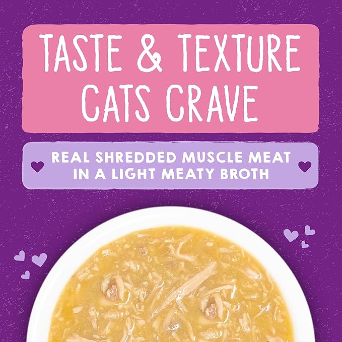 Stella & Chewy's Carnivore Cravings Savory Shreds Cans – Grain Free, Protein Rich Wet Cat Food – Cage-Free Chicken & Wild-Caught Salmon Recipe – (5.2 Ounce Cans, Case of 24)