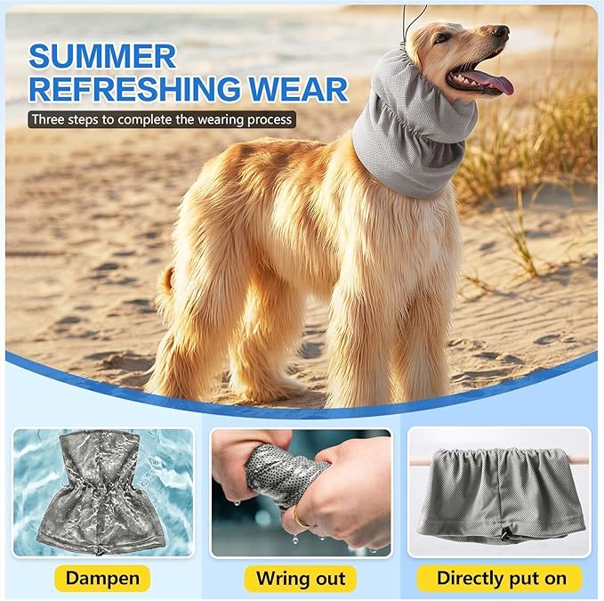 Dog Nets - Adjustable Elastic Comfortable Non Slip | Pet Supplies with Dog Ear Wrap for Puppies Small Medium Large Breeds Indoor