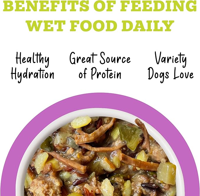 Weruva Awesome Bouncy Wet Dog Food, Beef & Brown Rice, 14oz Can (Pack of 10)