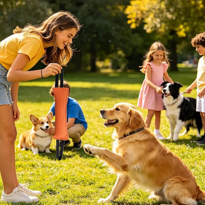 Dog Training Tool - Pet Fetch Supplies, 58x7cm Bite Resistant Dog Chew Toy for Training, Sturdy Structure with Flexible Texture, Reliable Animal Tool for Play Boosting and Pet Engaging