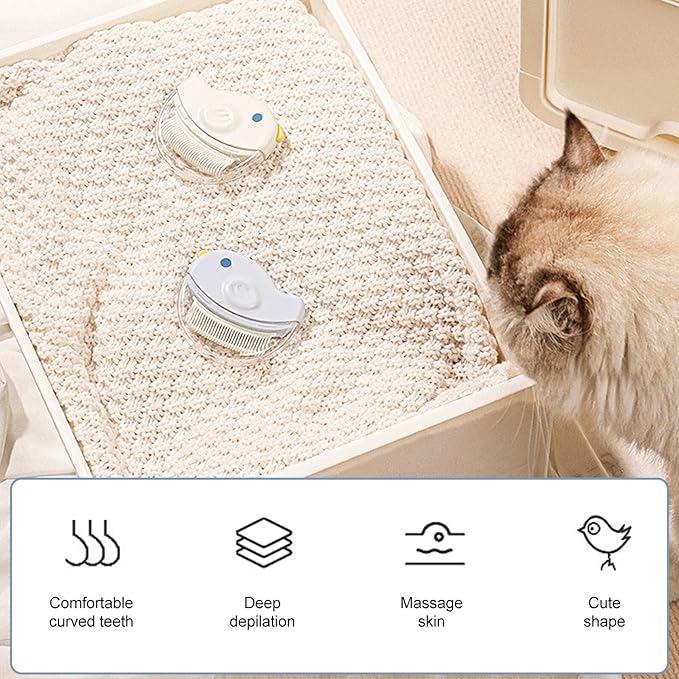UPKOCH 2pcs Cat Grooming Combs for Indoor Cats, Detangling Hair Remover Brushes with Fine Teeth, Blue Pet Hair Cleaning Tools for Matted Fur and Shedding