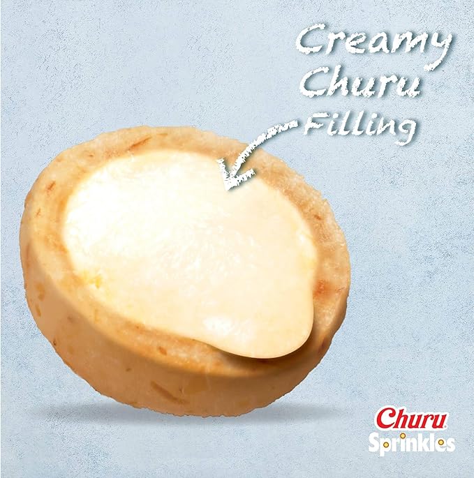 INABA Churu Sprinkles for Dog, Soft & Chewy Churu Filled Dog Meal Toppers with Vitamin E and Green Tea Extract, 1.05 oz. per Pack, 18 Packs Total, Chicken and Vegetable Recipe