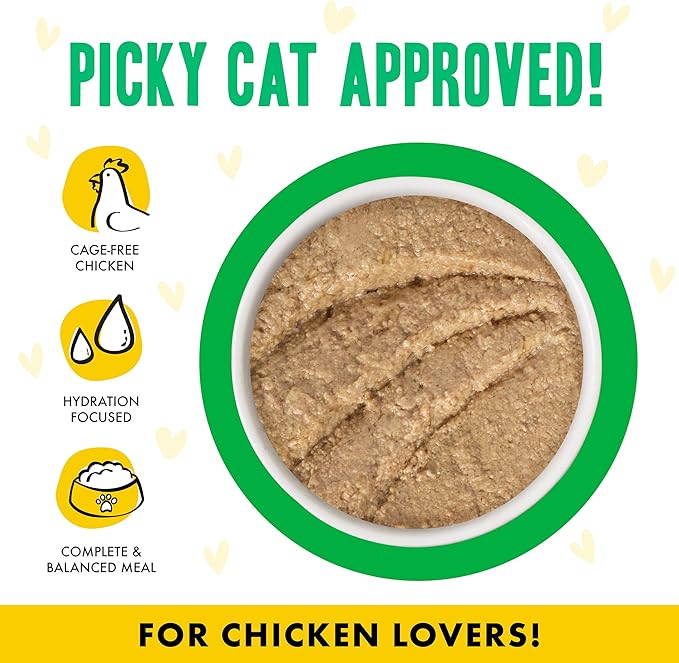 Weruva B.F.F. Play - Best Feline Friend Paté Lovers, Aw Yeah!, Chicken & Lamb Laugh Out Loud with Chicken & Lamb, 5.5oz Can (Pack of 8)