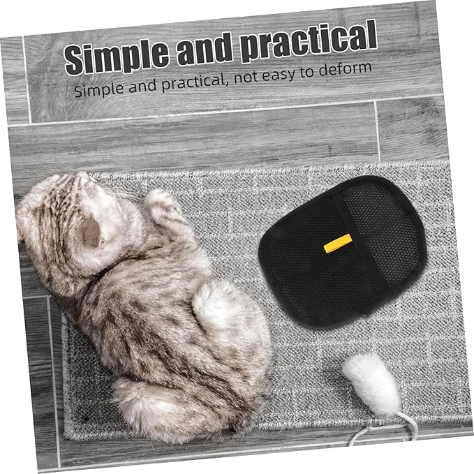 Toyvian Large Double-Sided PET Grooming Glove Cat Hair Remover Brush Mitt for Dogs and Cats Efficient Shedding Cleaning Tool for Bathing and Grooming