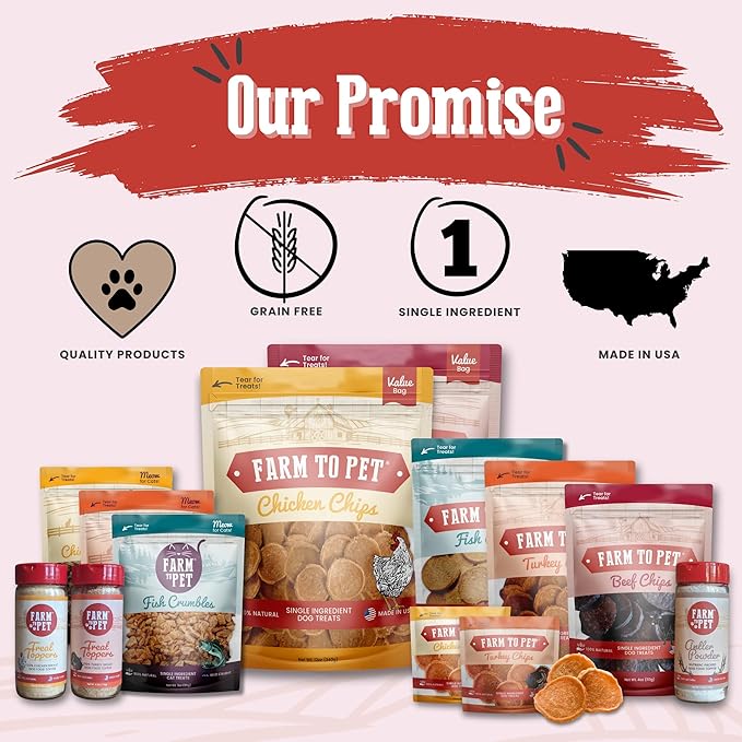 Farm To Pet - Dog Food Topper - 4.7 oz Beef Meal Toppers for Dogs, Single Ingredient, Lean, All Natural, Healthy Food for Small, Medium, Large Breeds, & Puppies - Made in USA