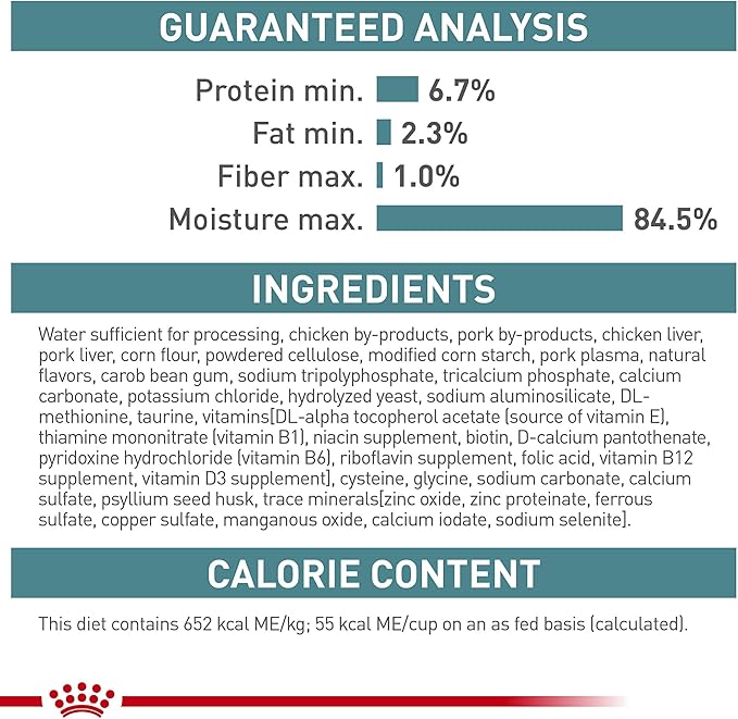 Royal Canin Feline Care Nutrition Hairball Care Adult Thin Slices in Gravy Cat Food, 3 oz (Pack of 6)