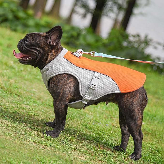 Dog Cooling Clothes Pet Vest Breath-able Mesh Fast-Dry with Reflective Strip Dogs Supply Mesh Fabric Clothing Lightweight for Dogs