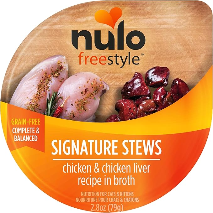 Nulo FreeStyle Cat & Kitten Chicken & Chicken Liver Stew, All Natural Grain-Free Cat Food, 2.80 Ounce (Pack of 24)