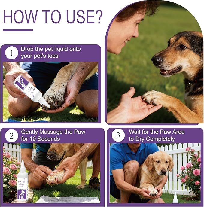 3.4oz Rinse-Free Dog Paw Cleaner - Gentle for Sensitive Paws,Dog Toe Cleaner to Reduce Occasional Licking, Deep Clean & Moisturize, Pet Grooming Supplies