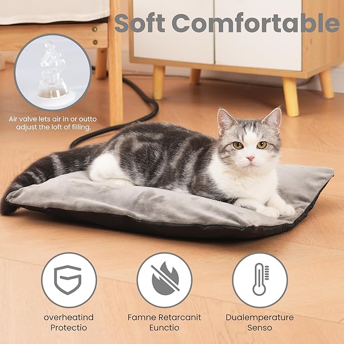 Outdoor Heating Pad，Heating Pet Bed for Small, Medium, Large and Dogs/Cats - Auto Temperature Control Outdoor Heated Pet Pad. (L -20 x 16 inch)