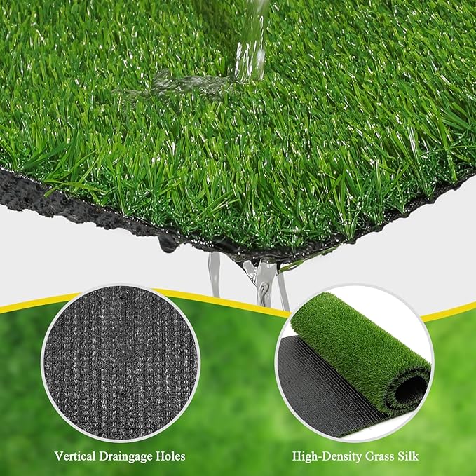 Bsmathom Artificial Grass Rug - 2x8Ft Indoor/Outdoor Dog Grass Mat, Fake Grass Turf Runner for Balcony, Garden, Lawn, Landscape