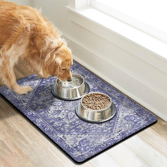Dog Food Mats for Floors, Absorbent Dog Bowl Mat for Food and Water Dispenser Mat, Quick Dry Cat Food Mat Pet Supplies