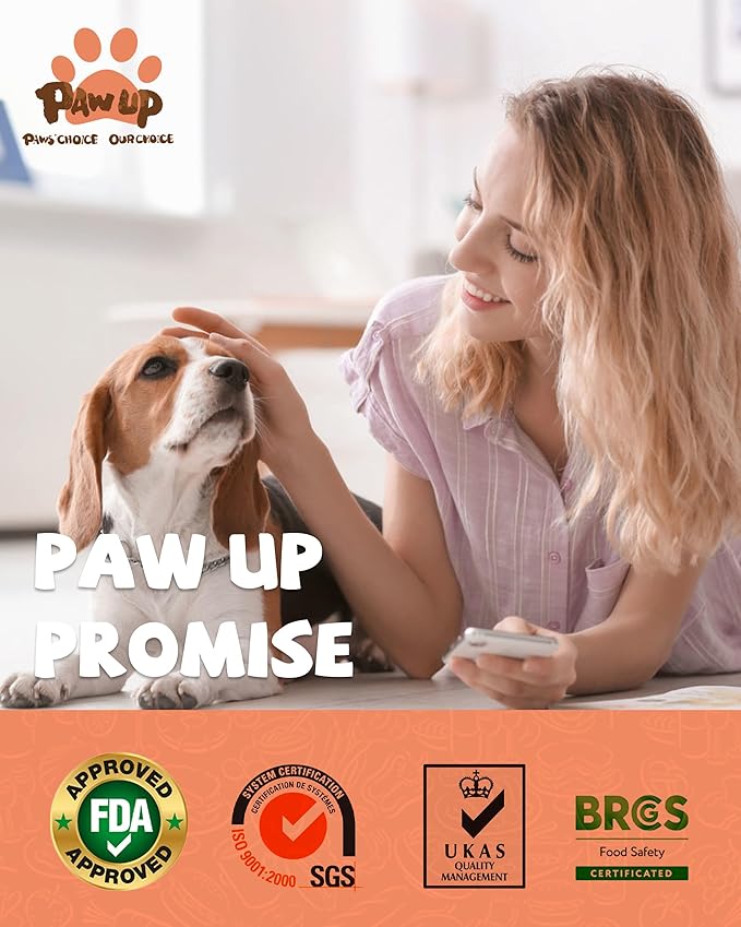 PAWUP Freeze-Dried Dog Treats Beef Liver & Salmon Single Ingredient Raw Dog Food Toppers, Healthy Training Treats for Dogs,3.8 oz