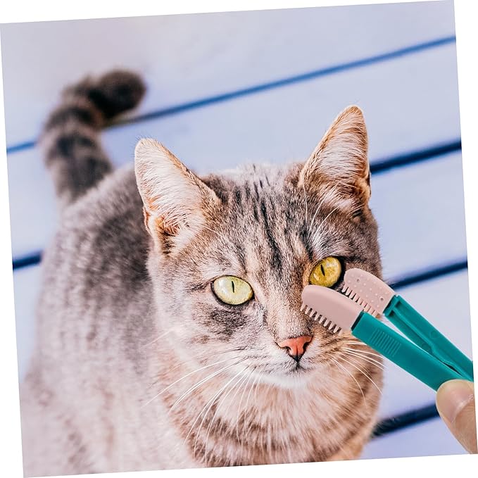 2pcs Cat Self Soft Bristle Cleaning Brush for Cats Tear Stain Comb Kitten Supply