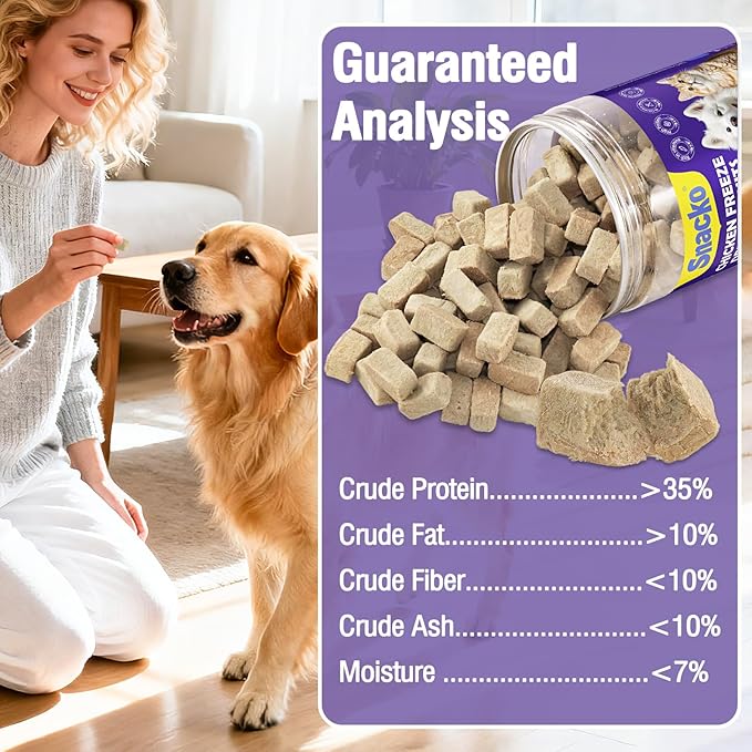 Freeze Dried Cat Dog Treats Soft Chicken Liver 3.05 oz Training Reward Dry Cube Helathy Puppy Pet Snack