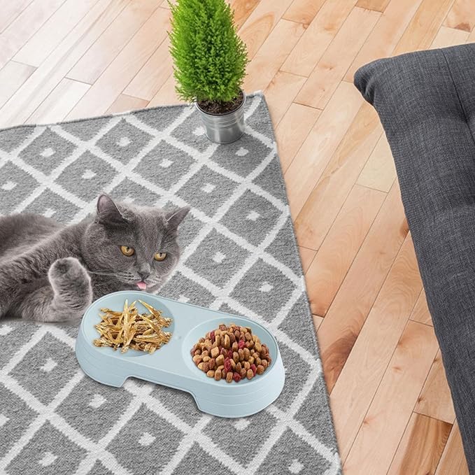 Dog Bowls,Macaron Elevated Double Cat Bowl - Pet Bowls for Small Medium Large Dogs Cats Pet Food Water Feeder Chub Supplies