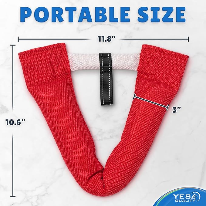 YES4QUALITY Dog Toy - Tug of War for Dogs - Horseshoe Shape Pull and Play Toy for 2 Dogs - 10x11 Inch, Fun Fuchsia - Durable Training and Exercise Equipment for Medium to Large Breeds