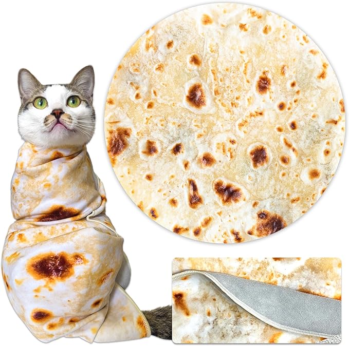 Ohjijinn Cat Wrap for Cutting Nails, Tortilla Blanket Pet Supplies Cat Washing Bag, Burrito Blanket Cat Restraint for Nail Clipping, Multifunctional Pet Tool Gifts for Cat Lovers