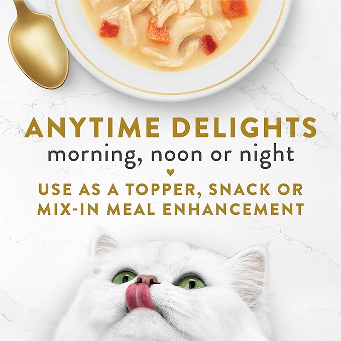 Purina Fancy Feast Lickable Wet Cat Food Broth Topper, Creamy With Chicken and Vegetables - (Pack of 16) 1.4 oz. Pouches