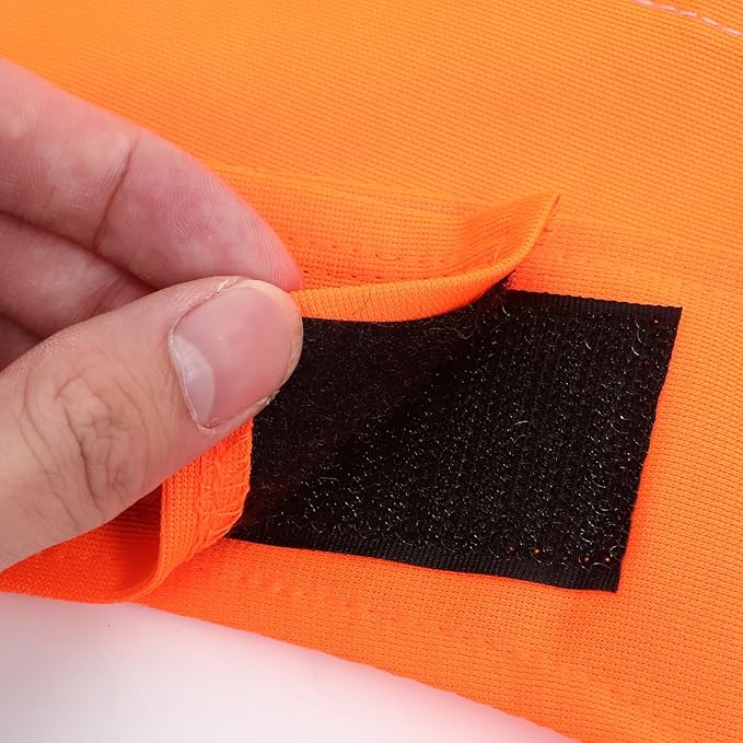 Wear-Resistant Engineer Dog Costume Puppy Clothes Decorative Orange Polyester L Size Festive Pet Supply