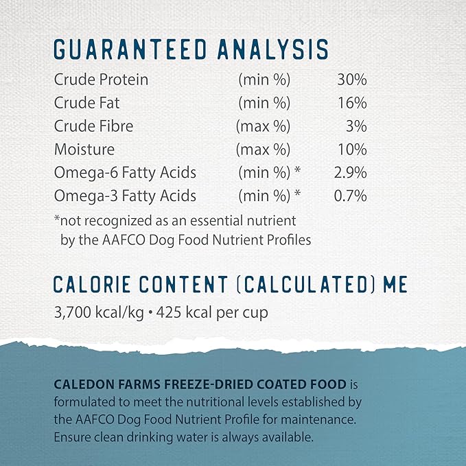 Caledon Farms Freeze-Dried Coated Lamb Recipe Premium Dry Dog Food 7.7lb (Pack of 2)