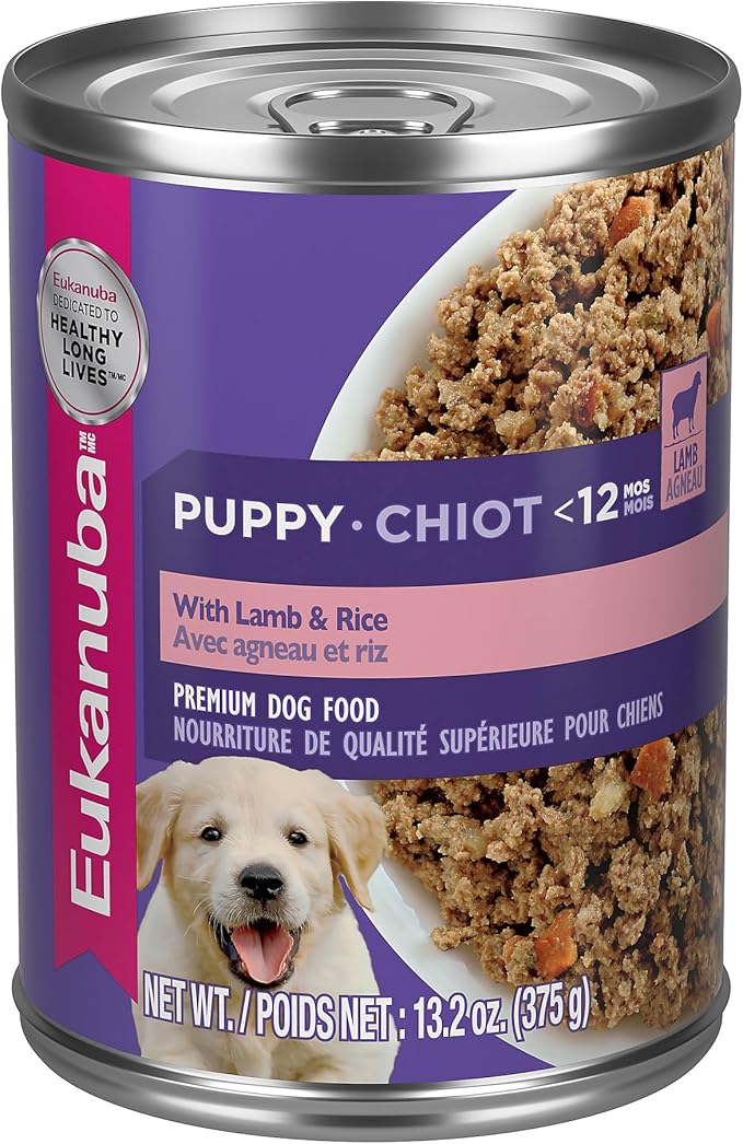 Eukanuba Puppy With Lamb & Rice Canned Wet Dog Food, 13.2 oz can (12-count)