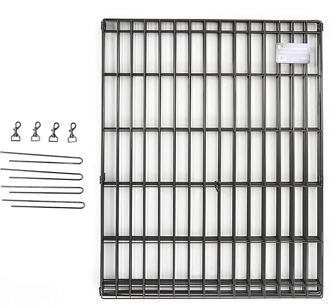 MidWest Homes for Pets Folding Metal Puppy / Dog Exercise Pen, Indoor/Outdoor Playpen with No Door, Provides 16 Sq Feet of Play Space, 30-Inches Tall, Black E-Coated