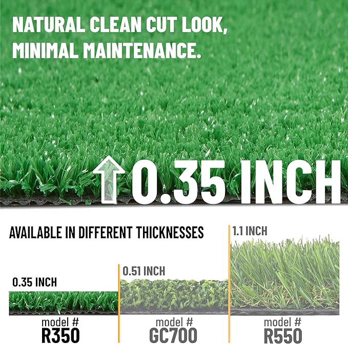 Sweet Home Stores Artificial Faux Grass Runner Rug 18' x 2'7" Green Modern Rectangular Outdoor All Seasons