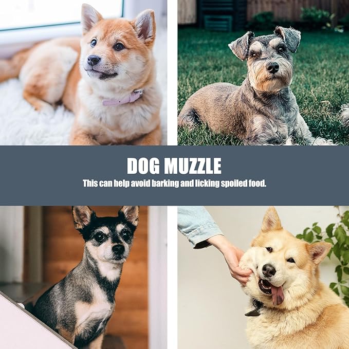 Kichvoe Adjustable Anti-bite Dog Muzzle Small Size Red Breathable Pet Mouth Cover Outdoor Use Comfortable Dog Muzzle Supplies