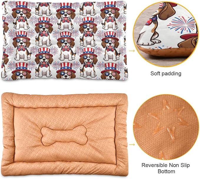 Dog Bed for Crate Washable Pet Sleep Pad, Dogs Kennel Mat with Non-Slip Bottom, Soft Fluffy Supplies Pet for Dogs and Cats (36x24 inch)