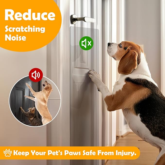 Heavy Duty Door Protector from Dog Scratching 2-Pack 40 x 16'', PVC Custom-Cut Anti Dog Scratch Furniture Protector for Cat