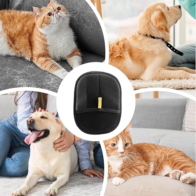 Pet Hair Removal Tool, Efficient Versatile Pet Grooming Gloves, for Dogs & Cats Washing, Deshedding, Grooming