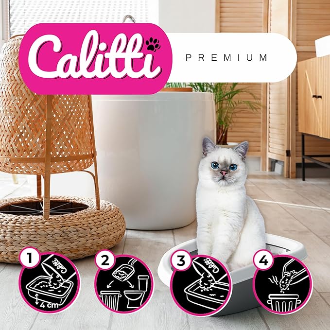 Premium Crystal Cat Litter – Ultra Absorbent & Maximum Odor Control – 99.9% Dust-Free, Low Tracking, Non-Clumping Silica Gel – Unscented – 32 lb (4 x 8 lb Packs)