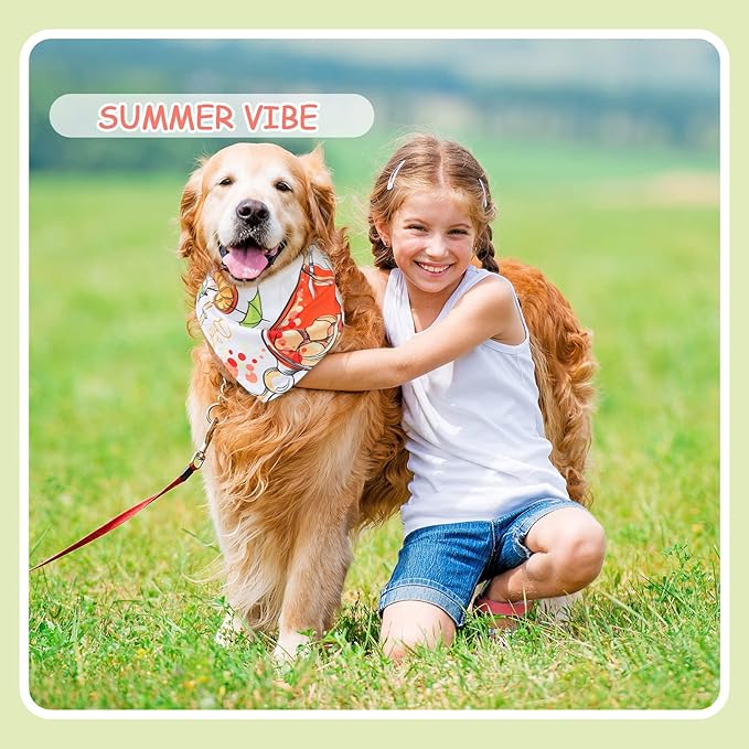 Kacctyen 300 Pcs Dog Bandanas Bulk Dog Adjustable Cute Washable Triangle Kerchief Scarf Bibs for Small to Medium Pet Seasonal Party Costume Accessories(Fresh)