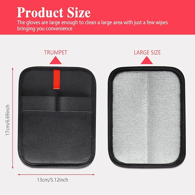 Pet Hair Remover Gloves, Electrostatic Pet Hair Removal Gloves, Upgrade Efficient Grooming Gloves for Pet Hair, Cat Brush Glove for Carpet, Couch(Square, 2PCS)