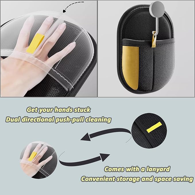 2 Pack Pet Hair Remover, 2025 Upgrade Resuable Electrostatic Pet Hair Remover Gloves for Couch, Carpet, Furniture,Double Sided Cat Grooming Glove for Cat & Dog with Brush Set