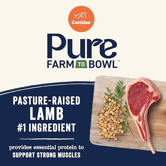 Canidae Pure Farm to Bowl Pasture-Raised Lamb & Lentil, Small Breed Recipe, 10 lbs.