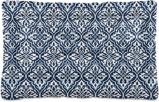 Dog Bed for Crate Washable Pet Sleep Pad, Floral Motif Kennel Mat with Non-Slip Bottom, Soft Fluffy Supplies Pet for Dogs and Cats (36x24 inch)