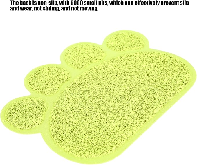 Cat Litter Tray, PVC Dog Mat Antislip Shape Pet Puppy Non Slip Box Liners Feeding Bowl Placemat Supplies for Cats and Dogs (Claw Shape)